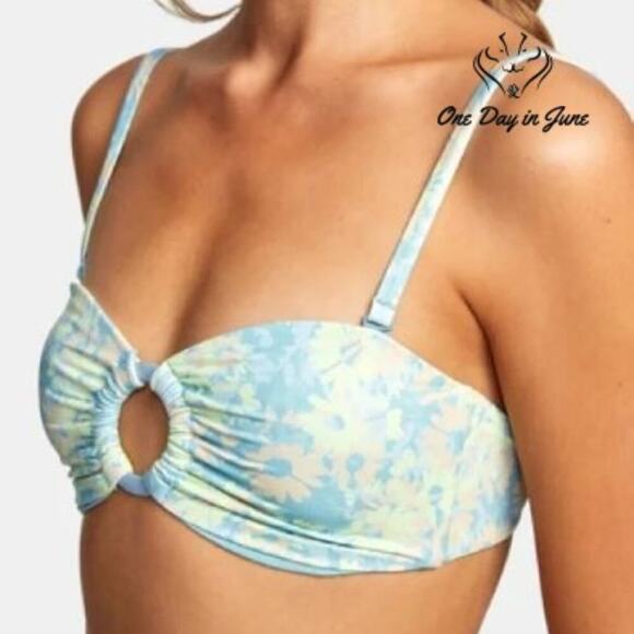 RVCA Field of Dreams Bandeau Bikini Top Size S - Picture 1 of 6